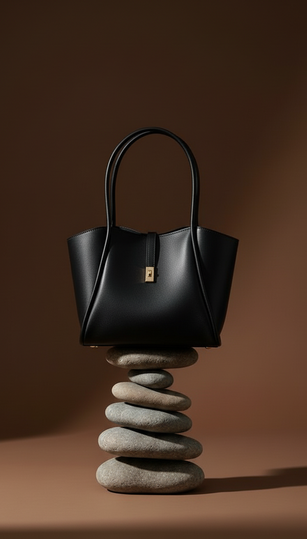 Minimalist Top-Handle Bag-black