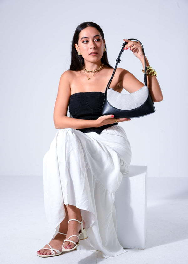 The Riviera Shoulder Bag - BLACK