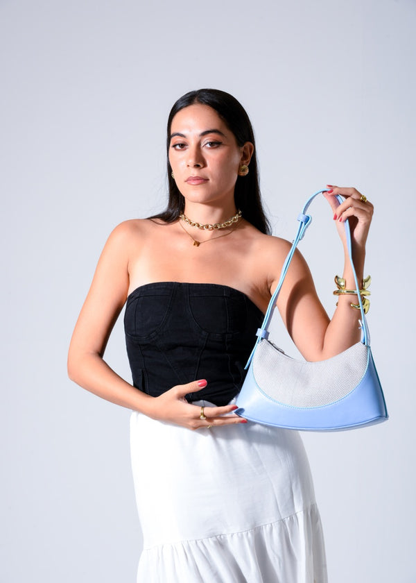 The Riviera Shoulder Bag - BLUE